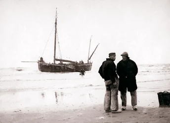 Men on the shore, Scheveningen, Netherlands, 1898