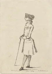 Study of a Man with Stick Wearing the Order of the Garter