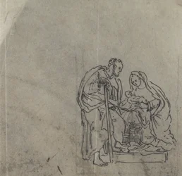 Sketch of Man, Woman and Child
