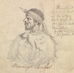 Woodage Asahel Wearing Ceremonial Headband