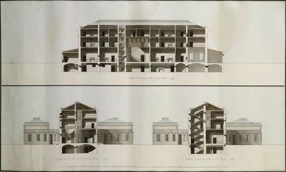 Designs for a Neo-Classical House for Lord Charleville: Three Sections