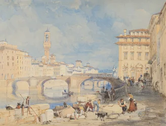 Ponte Santa Trinita, Florence, before 1832