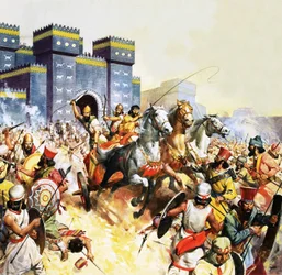 Zopyrus attacking the Persians outside the walls of Babylon