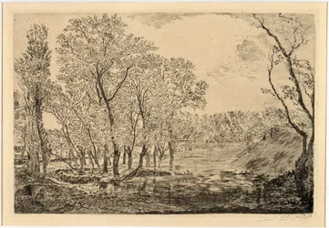 The Pond with the Poplars