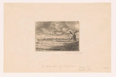 View of Slijkens with a Mill in the Foreground