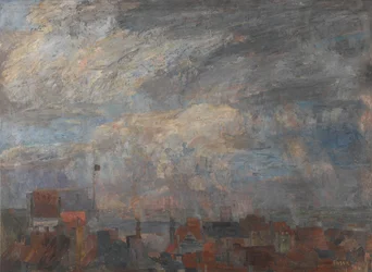 Large View over the Rooftops of Ostend