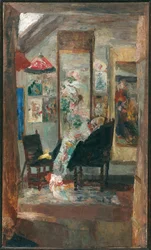Skeleton Looking at Chinoiseries