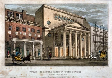 View of the Haymarket Theatre, Westminster, London