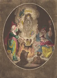 A Phantasmagoria, Scene-Conjuring-Up an Armed-Skeleton, January 5, 1803