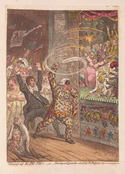 Blowing up the Pic Nics or Harlequin Quixotte Attacking the Puppets