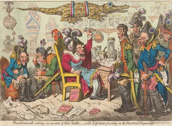 French Generals Retiring, on Account of their Health; - with Lepaux Presiding in the Directorial Dispensary