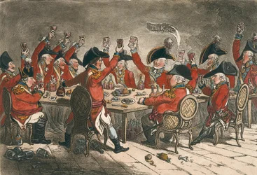 Loyal Souls, or A Peep into the Mess Room at St. James, published by Hannah Humphrey in 1797