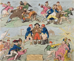 Sans-Culottes Feeding Europe with the Bread of Liberty, published by Hannah Humphrey