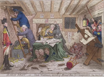 Search Night, or The State Watchmen Mistaking Honest-men for Conspirators, published by Hannah Humphrey in 1798