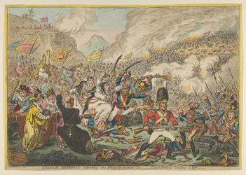 Spanish-Patriots Attacking the French-Banditti- Loyal Britons Lending a Lift, August 15, 1808