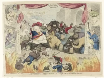 Satire on the Panic Among the Patriots After the Restoration of Stadtholder William V, 1787
