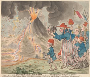 The Eruption of the Mountain - or - The Horrors of the Bocca del Inferno - with the Head of the Protector Saint Januarius Carried in Processions by the Cardinal Archbishop of the Lazzaroni