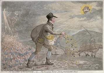The Generae of Patriotism, or The Bloomsbury Farmer Planting Bedfordshire Wheat