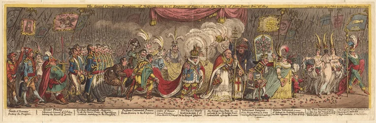 The Grand Coronation Procession of Napoleon the 1st Emperor of France, from the Church of Notre-Dame