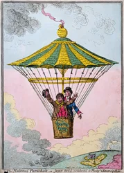 The National Parachute, or John Bull conducted to Plenty and Emancipation
