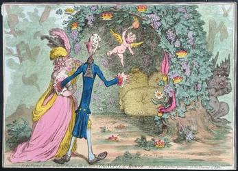 The Nuptial Bower with the Evil-One peeping at the Charms of Eden, published by Hannah Humphrey in 1797