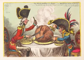 The Plum Pudding in danger or State Epicures taking un Petit Souper, pub. 1805