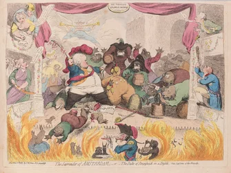 The Surrender of Amsterdam or The Duke of Brunswick in a Bustle, pub. 1787