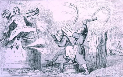 The Theatrical War, published by S.W. Fores in 1787