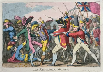The Triumphant Britons, published by Hannah Humphrey in 1780