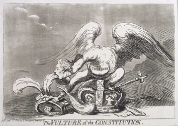 The Vulture of the Constitution, Published by Hannah Humphrey in 1789
