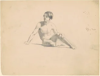 Seated Male Nude
