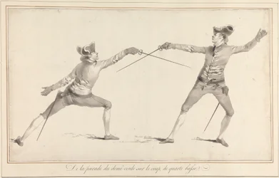 On the Parade of the Half-Circle with the Cut of Low Quarte