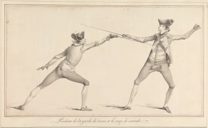 Position of the Guard of Tierce and the Stroke of Seconde
