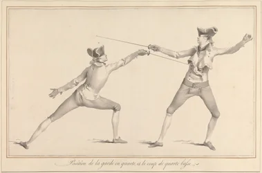 Position of the Guard in Quarte, and the Coup de Quarte Basse