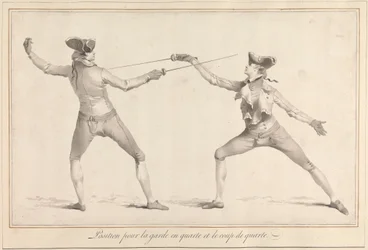 Position for Guard in Quarte and the Quarte Strike