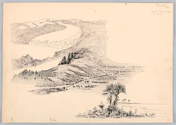 Three Landscapes, Design for Washington Board of Trade Dinner, May 13, 1908
