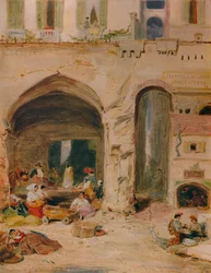 A Courtyard in Genoa