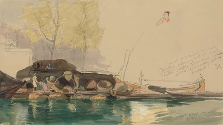 Barges on a Canal in Rotterdam