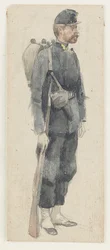 A Soldier Carrying a Rifle