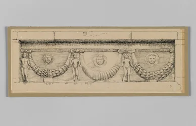 Antique Frieze at Jefra, on the Road from Nablous to Jerusalem