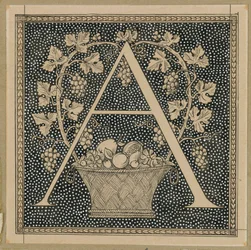 Capital Letter A, illustration from The Life of Our Lord Jesus Christ
