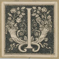 Capital Letter I, illustration from The Life of Our Lord Jesus Christ