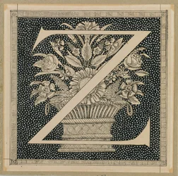 Capital Letter Z, illustration from The Life of Our Lord Jesus Christ