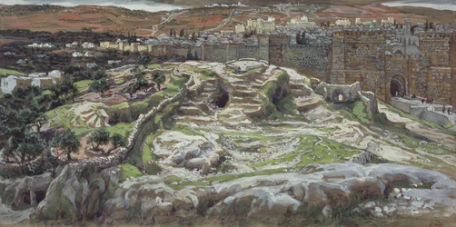 Golgotha and the Holy Sepulchre in our Lords Time, illustration for The Life of Christ, c.1886-94