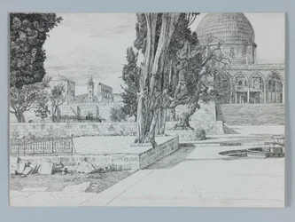 Haram, Mosque of Es-Sakrah, illustration from The Life of Our Lord Jesus Christ