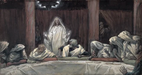 He Appeared to the Eleven as They Sat at Meat, illustration for The Life of Christ