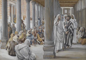 Jesus Walks in the Portico of Solomon, illustration from The Life of Our Lord Jesus Christ, 1886-96