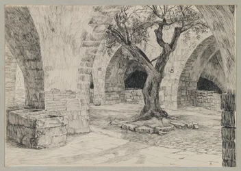 Out-building of the Armenian Convent, Jerusalem, illustration from The Life of Our Lord Jesus Christ
