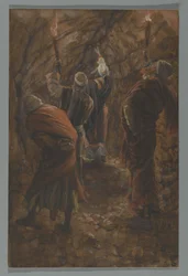 The Chasm in the Rock in the Cave Beneath Calvary, illustration from The Life of Our Lord Jesus Christ