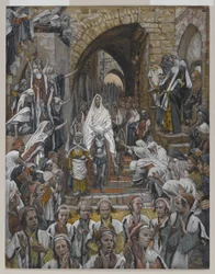 The Procession in the Streets of Jerusalem, illustration from The Life of Our Lord Jesus Christ